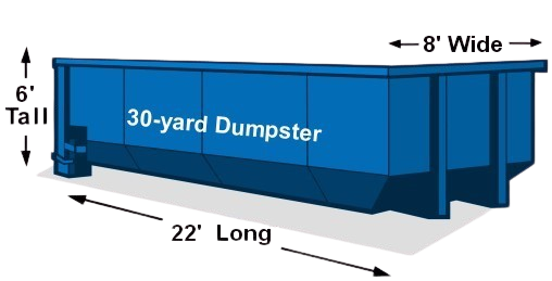 Home 13 30 yard dumpster